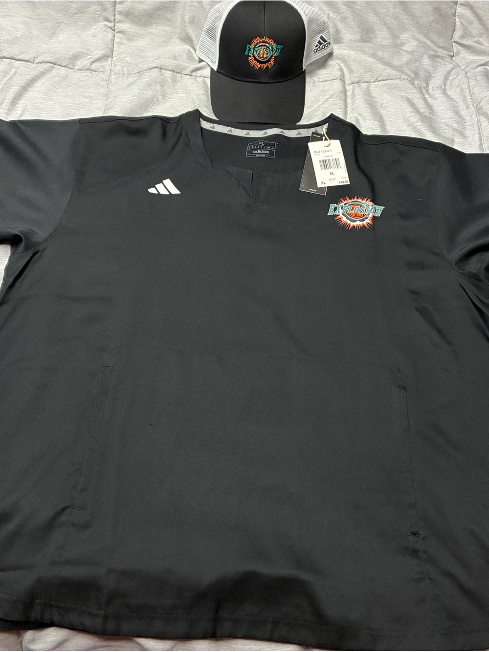 Adidas Midwest Explosion Basketball Pullover Shirt & Hat Set XL New With Tags
